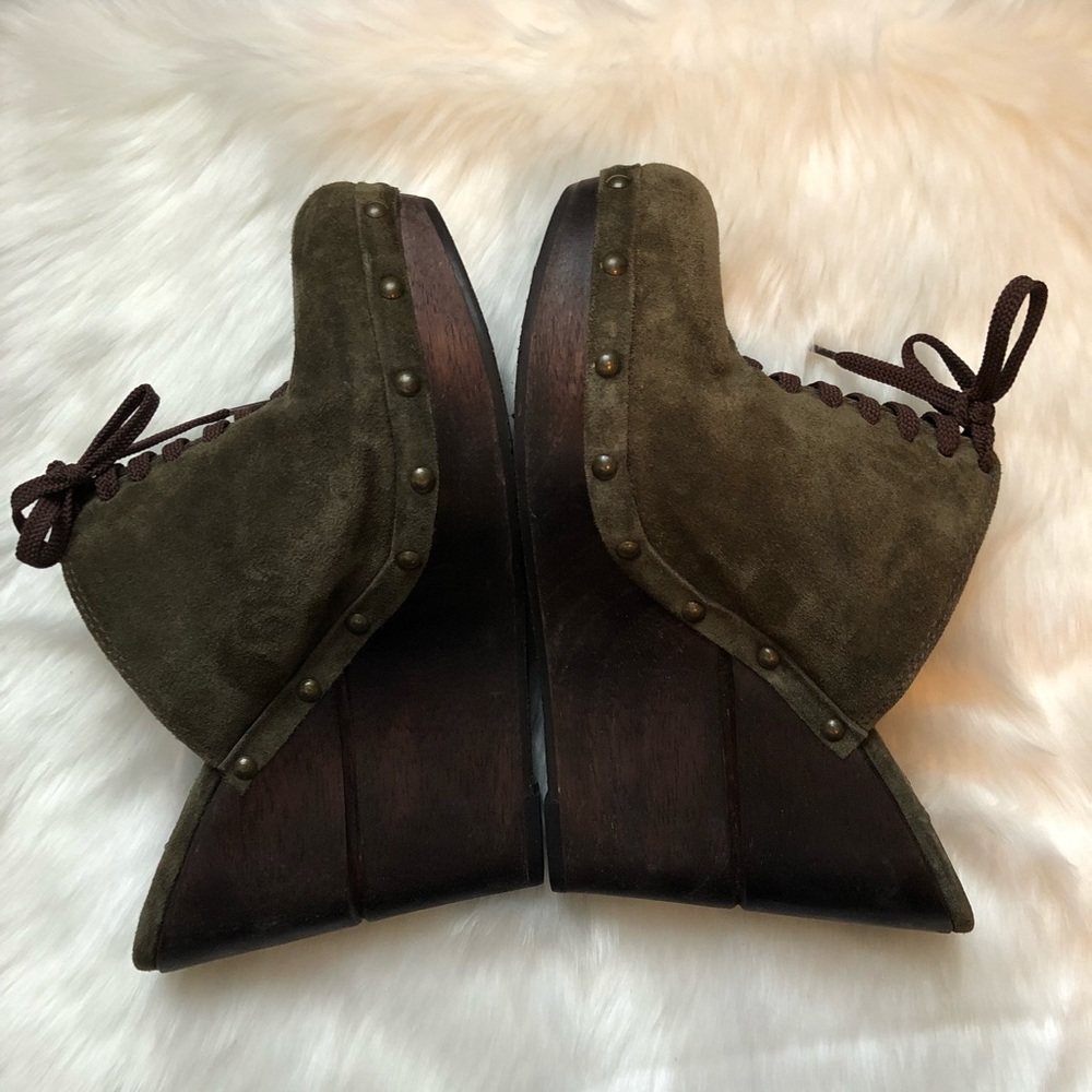 DIANE VON FURSTENBERG Green Suede Mules/Clogs - Picture 6 of 8